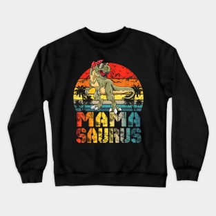 Mamasaurus T Rex Dinosaur Mama Saurus Family Matching Crewneck Sweatshirt